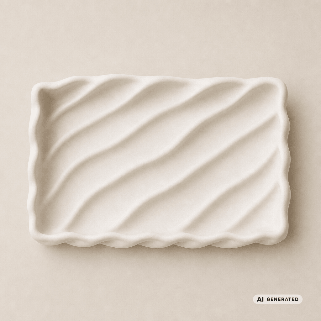Wave Schale eckig - Raumstück